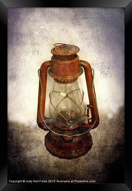 Vintage Lantern Framed Print by Judy Hall-Folde