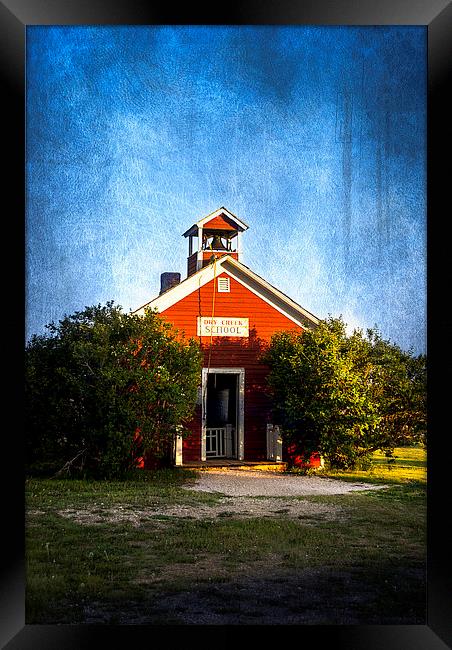 Little Red Schoolhouse Framed Print by Judy Hall-Folde