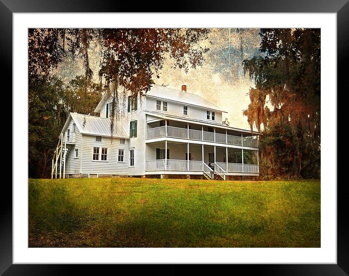 Thursby House at Blue Springs Framed Mounted Print by Judy Hall-Folde