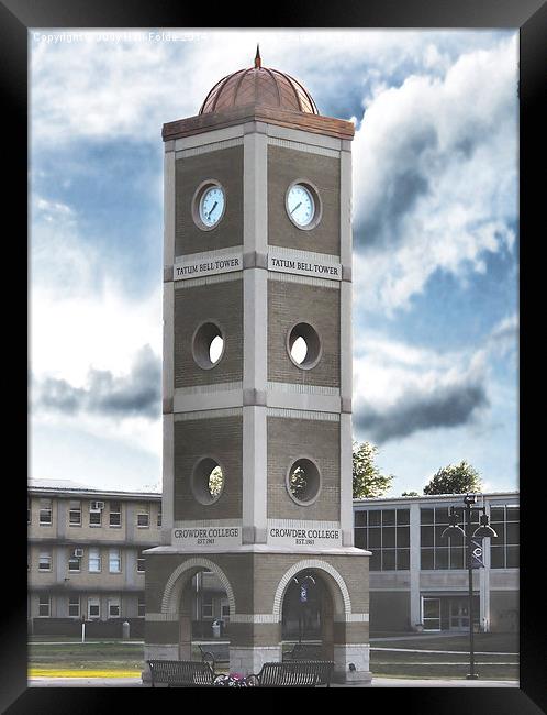 Crowder College Tatum Tower Framed Print by Judy Hall-Folde