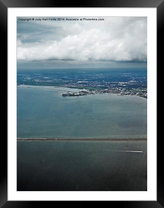 High Above Tampa Bay Framed Mounted Print by Judy Hall-Folde