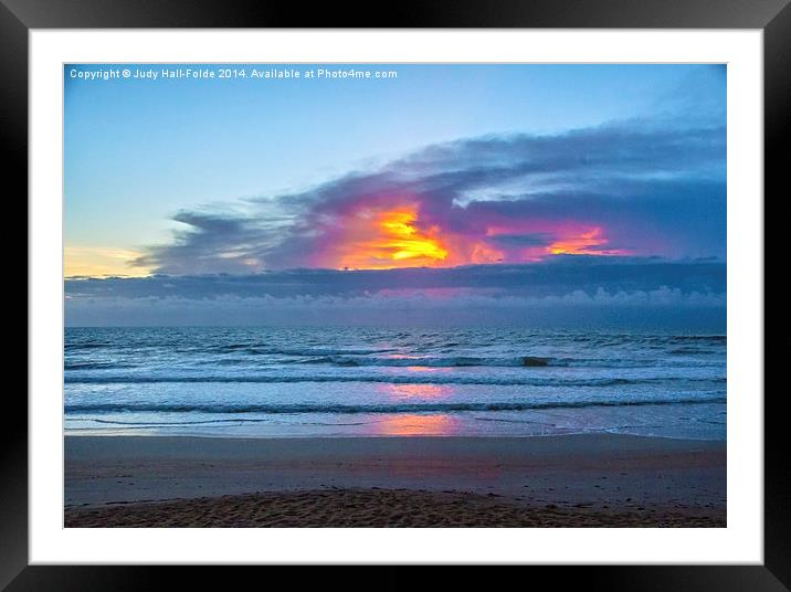 Fire in the Morning Sky Framed Mounted Print by Judy Hall-Folde