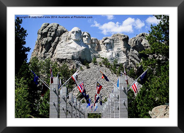  Presidents Rock Framed Mounted Print by Judy Hall-Folde