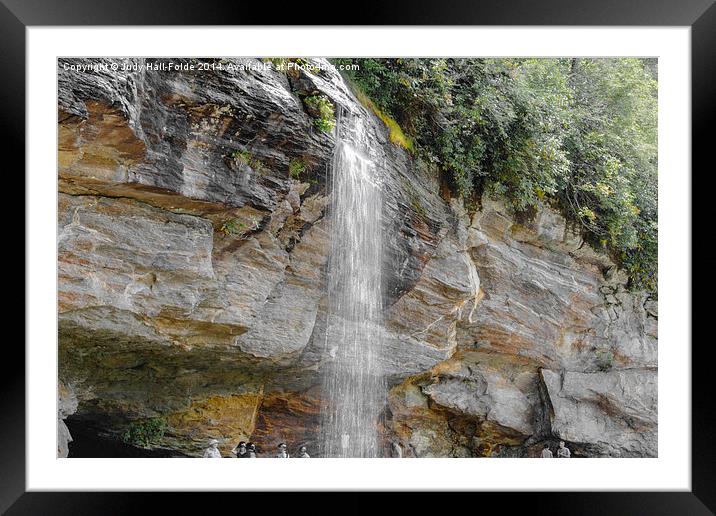  Bridal Veil Falls Framed Mounted Print by Judy Hall-Folde