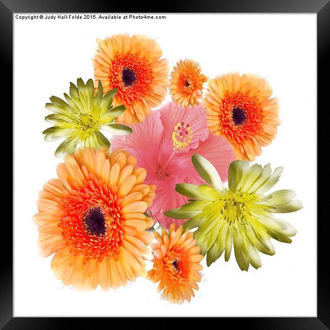  Bouquet of Flowers Framed Print by Judy Hall-Folde