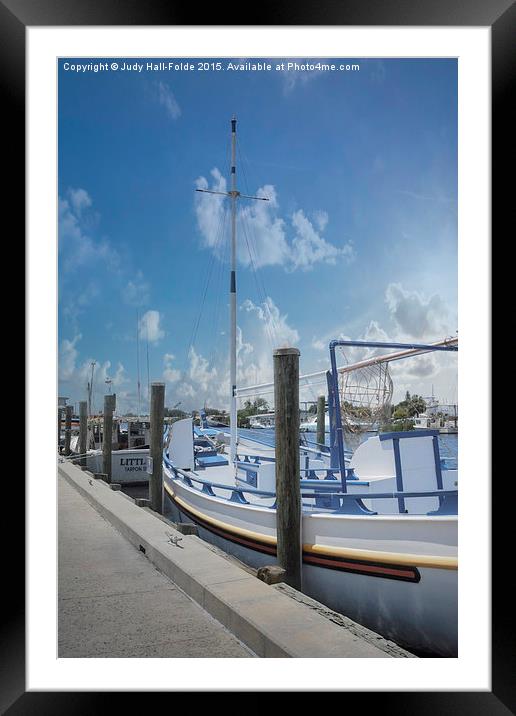  Sponge Docks Framed Mounted Print by Judy Hall-Folde