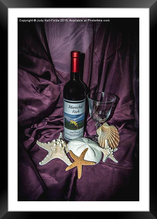  Wine Still Life Framed Mounted Print by Judy Hall-Folde