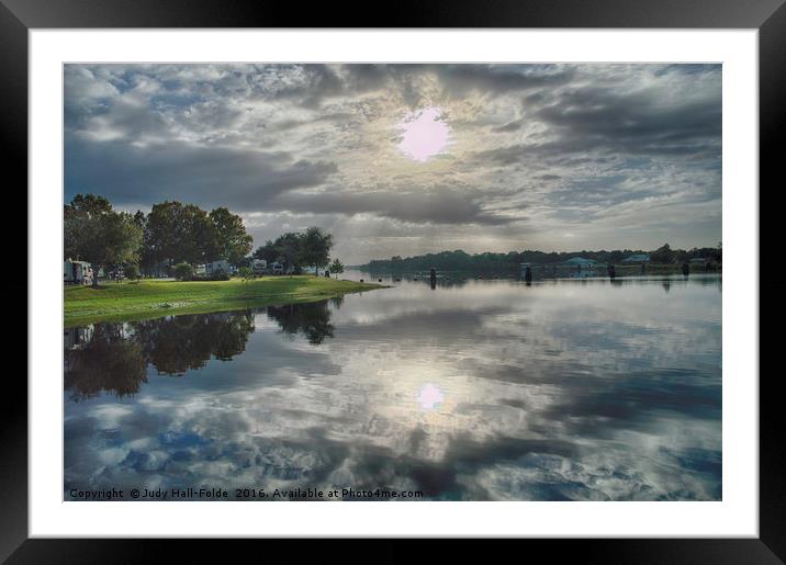 Caloosahatchee at Daybreak Framed Mounted Print by Judy Hall-Folde