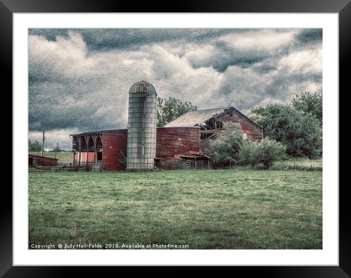 Weathered Worn and Standing Strong Framed Mounted Print by Judy Hall-Folde