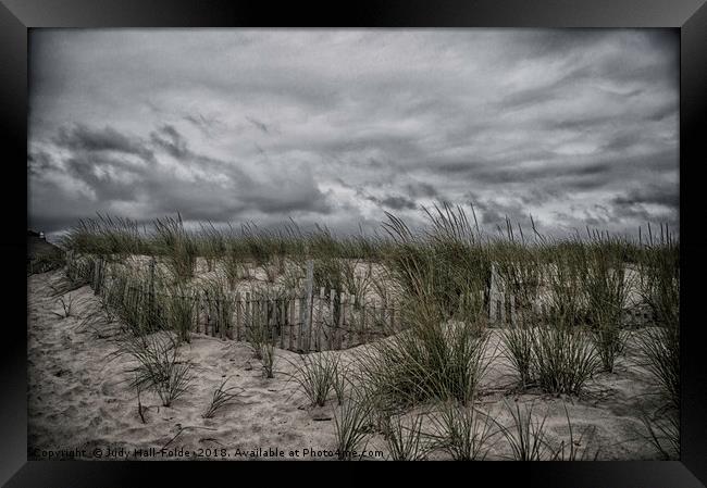 Dunes Day Framed Print by Judy Hall-Folde