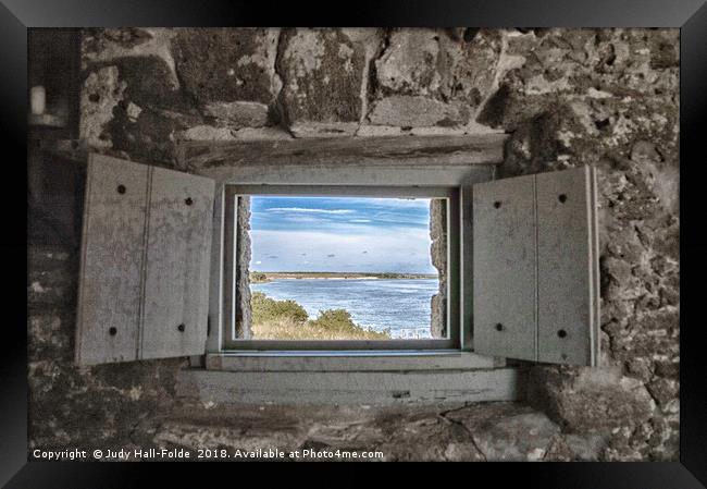 South View from Fort Matanzas Framed Print by Judy Hall-Folde