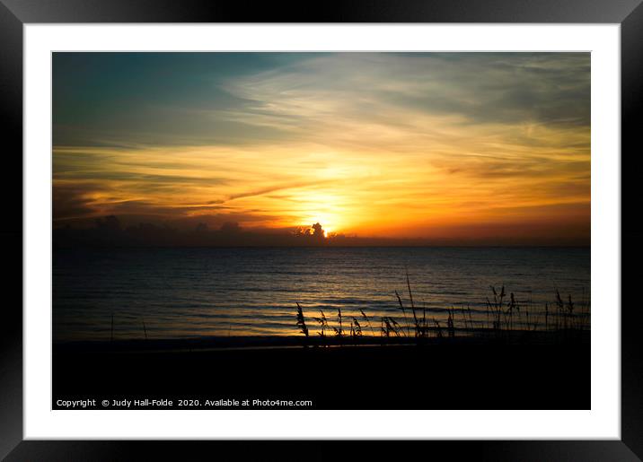 Sun Rising Framed Mounted Print by Judy Hall-Folde