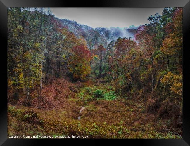Autumn in the Smoky Mountains Framed Print by Judy Hall-Folde