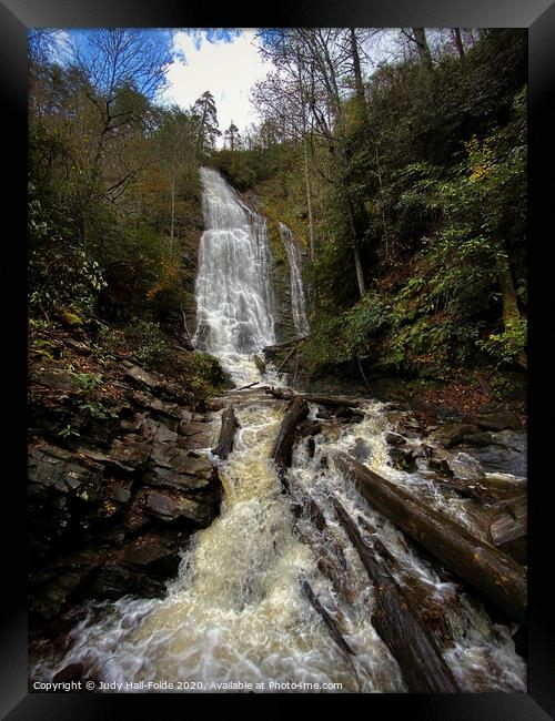 Mingo Falls 2 Framed Print by Judy Hall-Folde