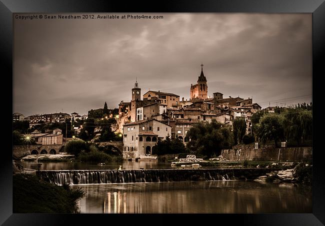 Gironella Old Town, Catalan Pyrenees Framed Print by Sean Needham