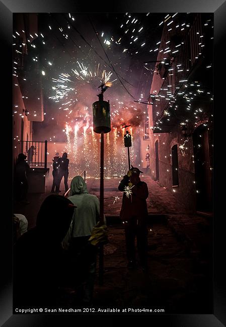 Dancing with Fire (3) Framed Print by Sean Needham