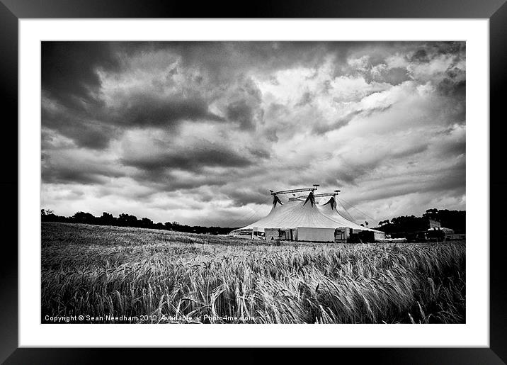 Stormy Circus Mono Framed Mounted Print by Sean Needham