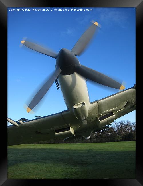 Spitfire low pass Framed Print by P H