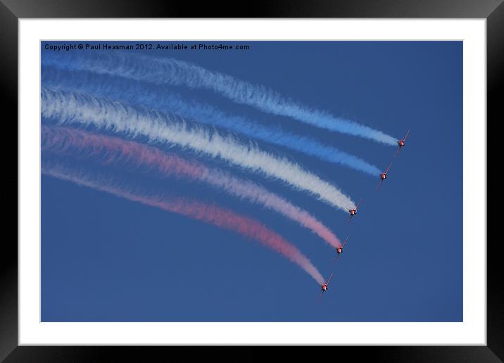 Red Arrows Framed Mounted Print by P H