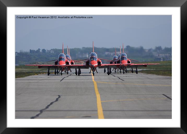 The Red Arrows Head on Framed Mounted Print by P H