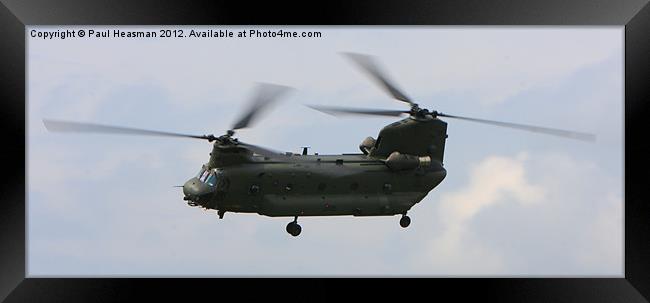 Chinook Flypast Framed Print by P H