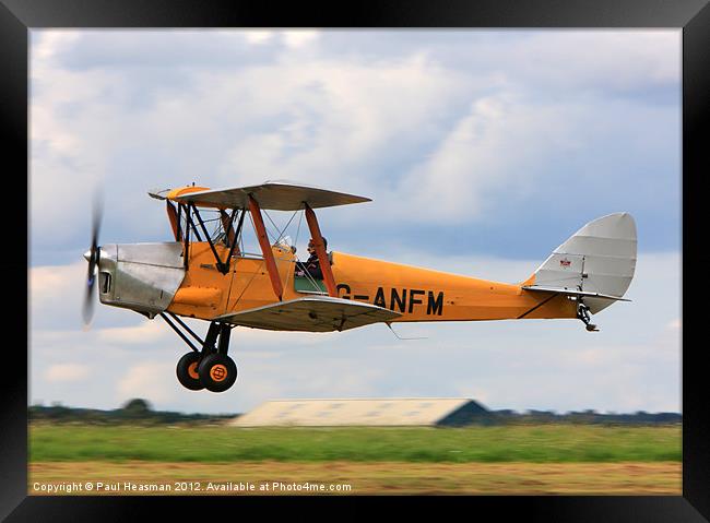 Tiger Moth Framed Print by P H