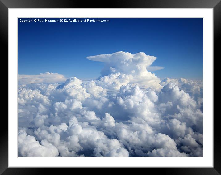 Cumulonimbus Thunderstorm cloud Framed Mounted Print by P H