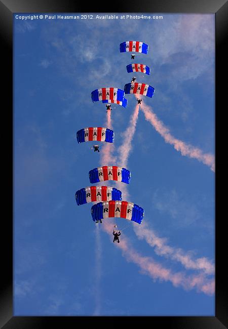 RAF Falcons Parachute Display Team Framed Print by P H