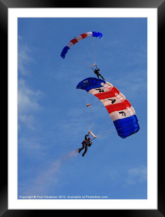 RAF Falcons parachute display team Framed Mounted Print by P H