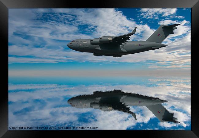 C-17 Globemaster III Reflections Framed Print by P H