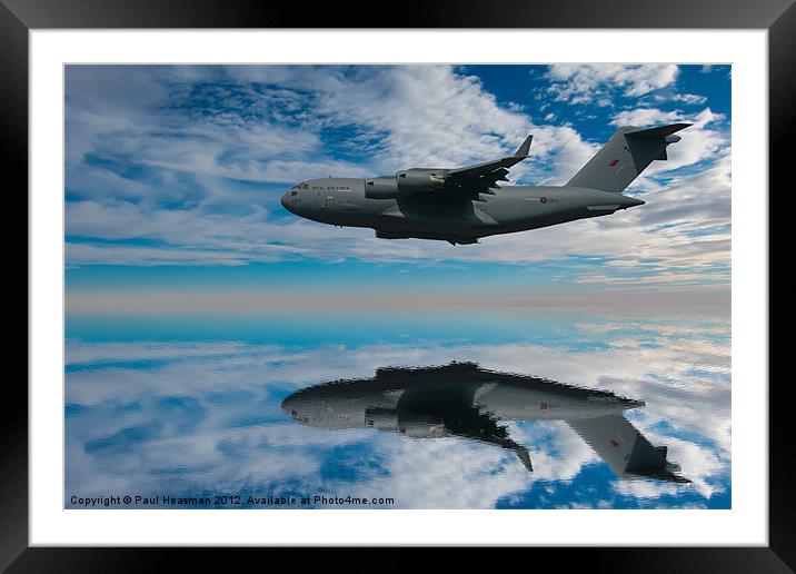 C-17 Globemaster III Reflections Framed Mounted Print by P H