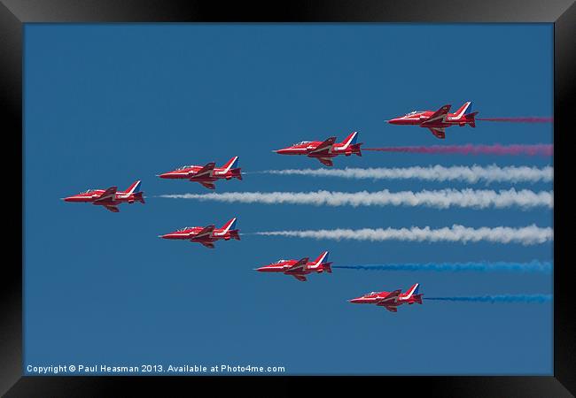 Red Arrows Framed Print by P H