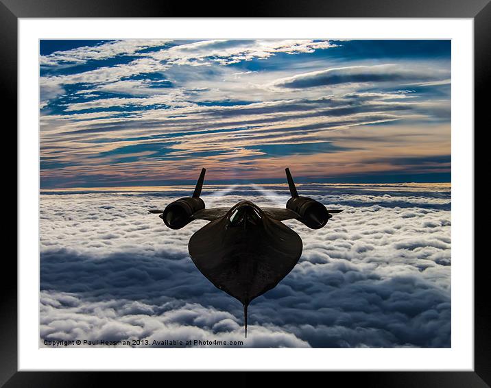 SR71 Blackbird Framed Mounted Print by P H