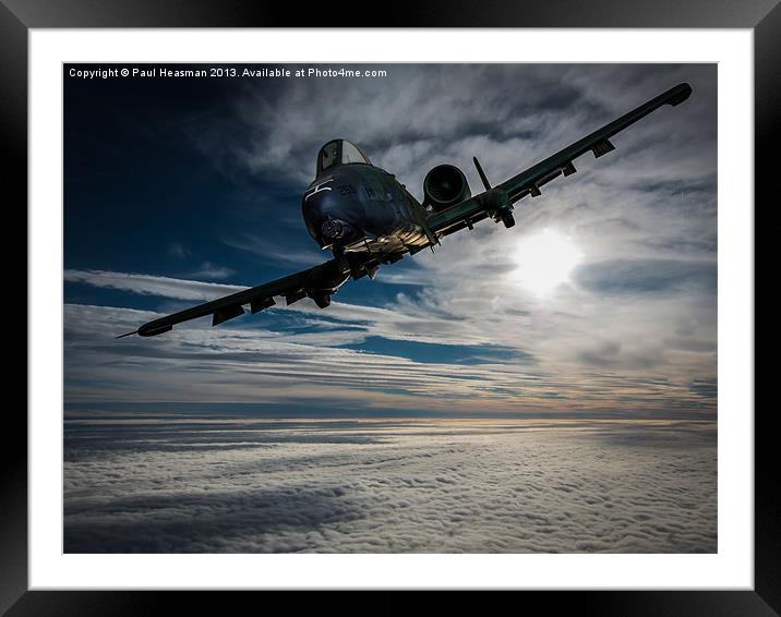 A-10 Thunderbolt II Framed Mounted Print by P H