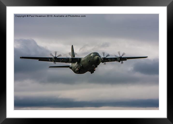C130 Hercules Framed Mounted Print by P H