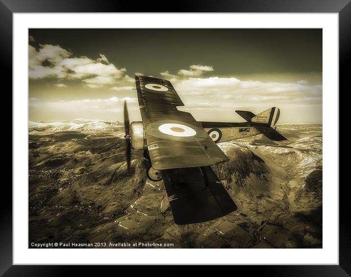 Sopwith Pup Fighter Framed Mounted Print by P H
