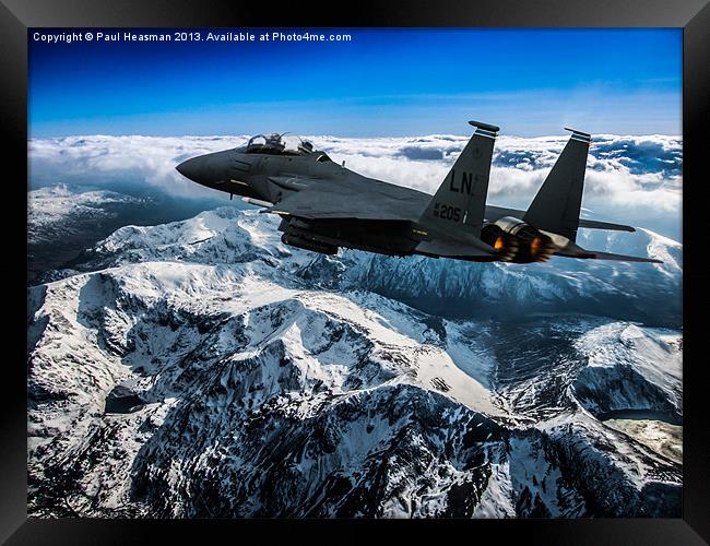 F-15E Strike Eagle Framed Print by P H