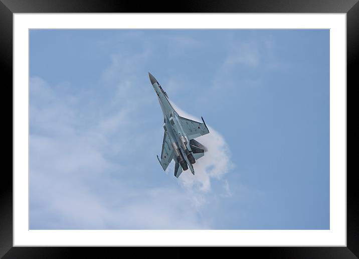 Su35 Flanker Framed Mounted Print by P H