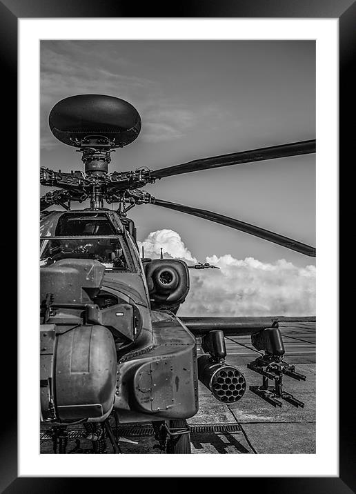 Apache Longbow Attack Helicopter Framed Mounted Print by P H