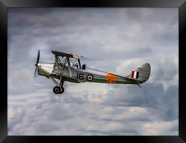 DH Tiger Moth Colour Framed Print by P H
