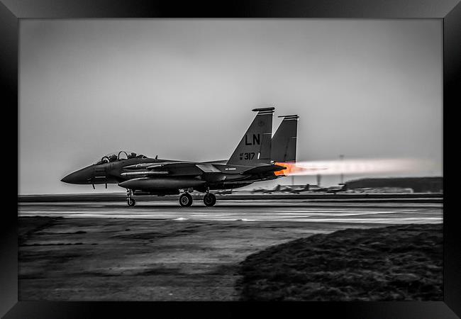 F-15 Eagle Afterburner Framed Print by P H