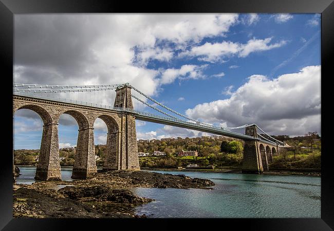 Menai Bridge Anglesey Framed Print by P H