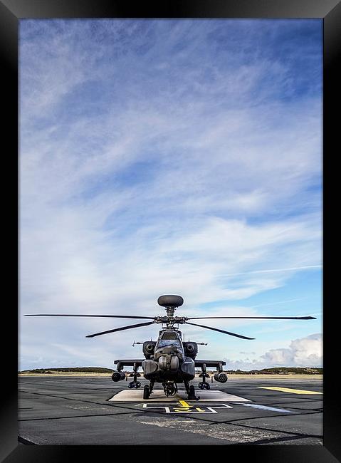 Apache attack helicopter Framed Print by P H