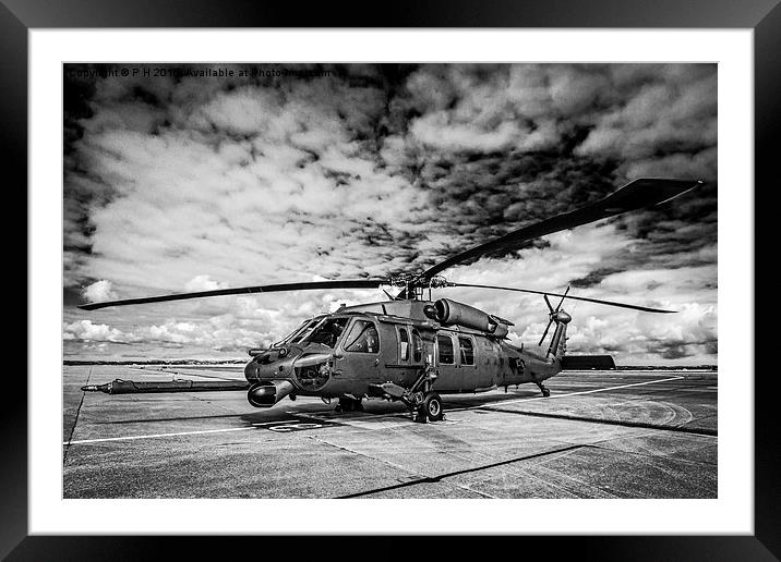 HH-60G Pave Hawk Framed Mounted Print by P H