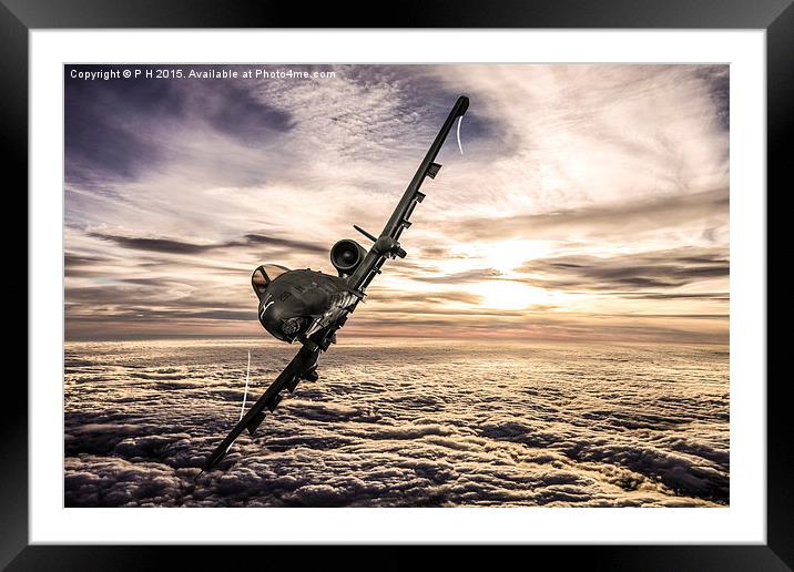  A-10 Thunderbolt II Framed Mounted Print by P H