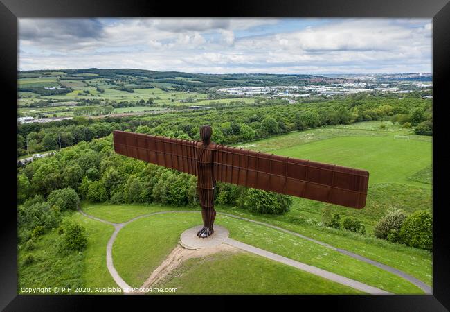 The Angel of the North Framed Print by P H