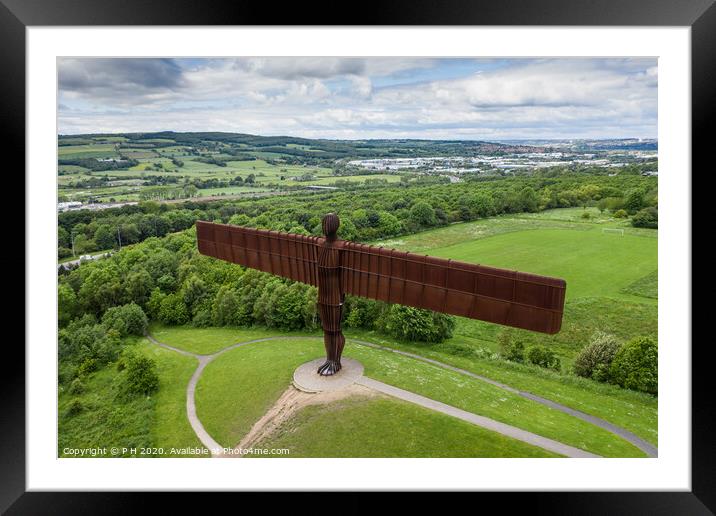 The Angel of the North Framed Mounted Print by P H