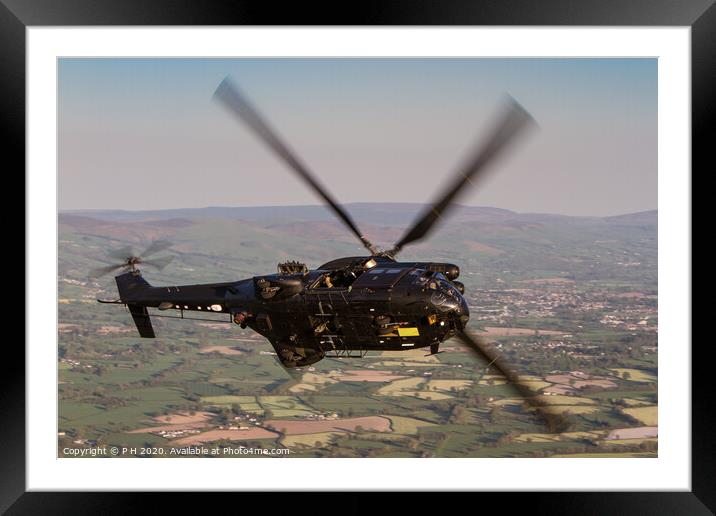Helicopter breakaway Framed Mounted Print by P H