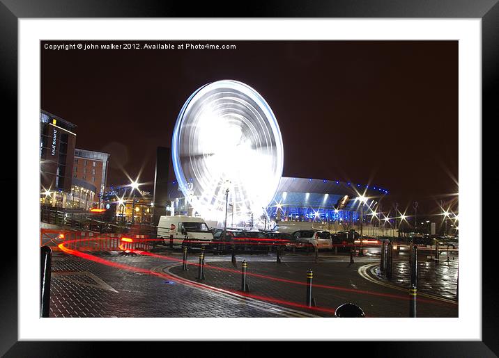 Liverpool Big Wheel Framed Mounted Print by john walker