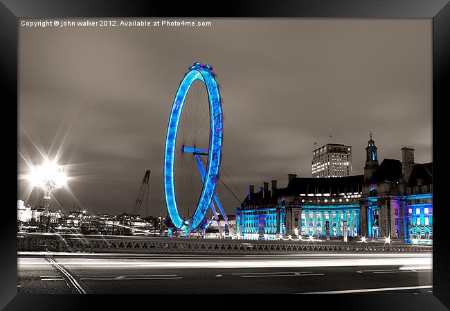 London Eye Framed Print by john walker